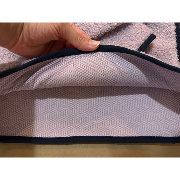 Brooks Brothers Women’s Teddy Fleece Half Zip Pullover Shearling Purple Small - Picture 7 of 13